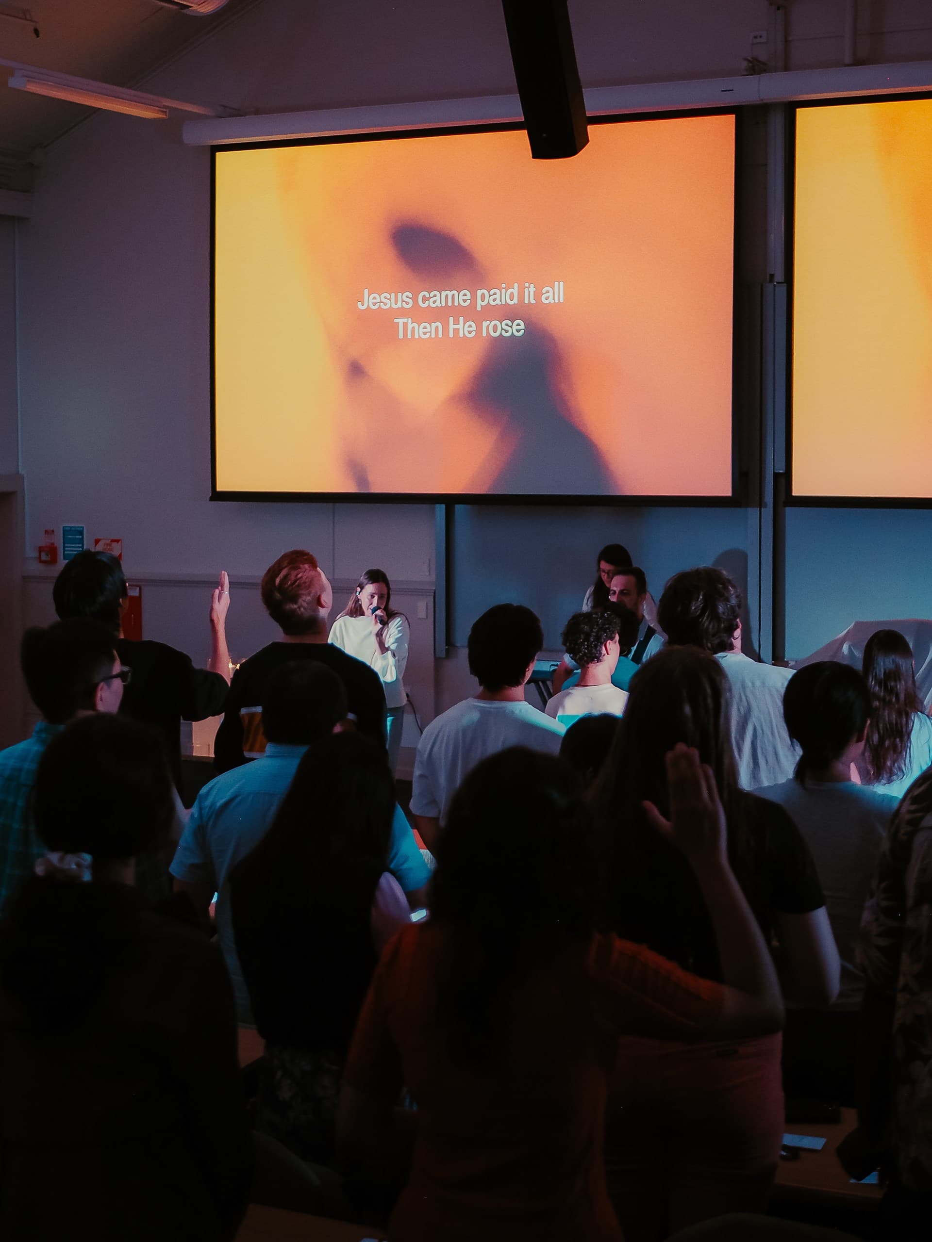 People connecting after Sunday service at Ev Church Auckland
