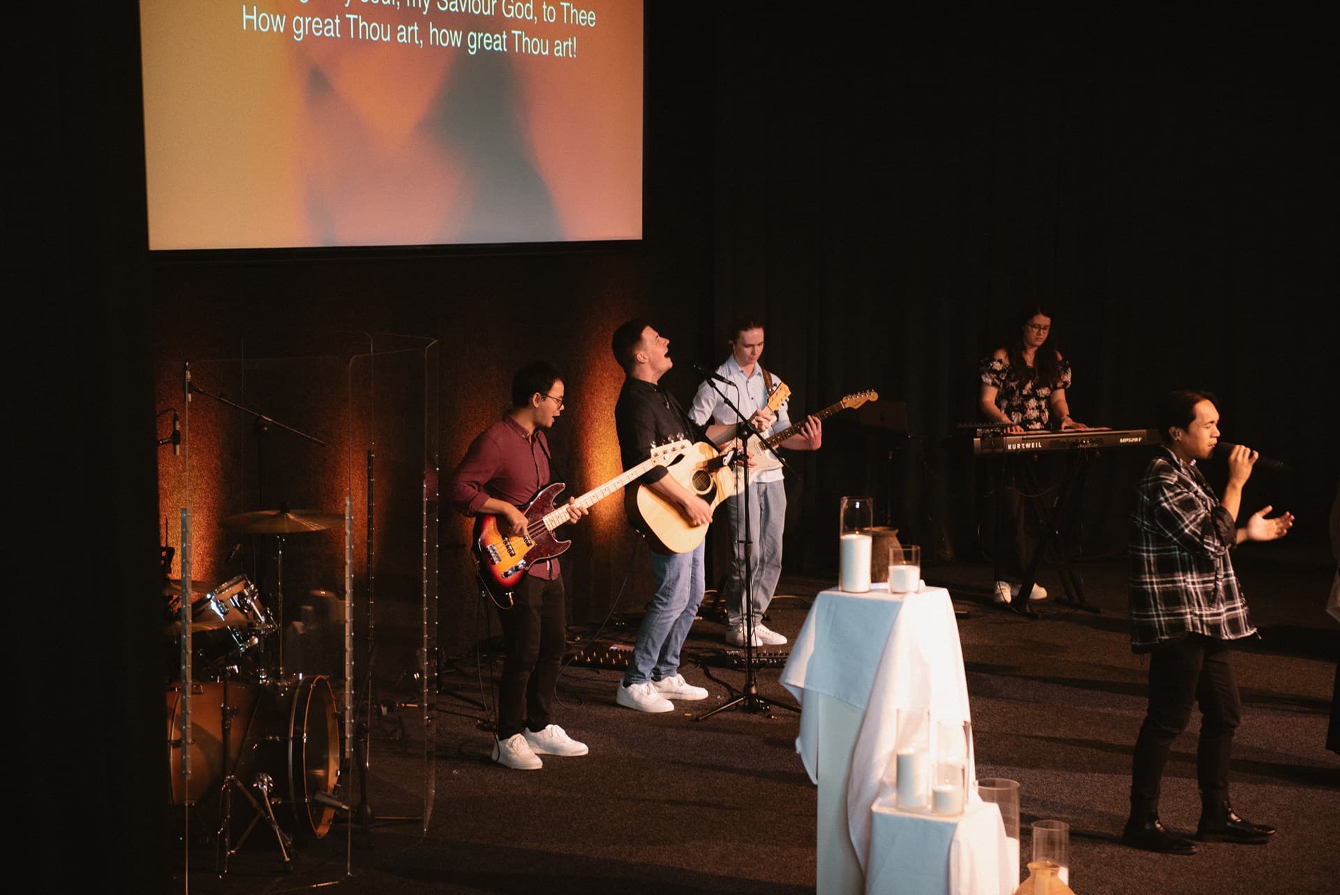 People enjoying fellowship at Ev Church Auckland